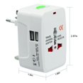 thumbnail image 1 of Travel adapter All-in-one wall charger Plug adapter socket Global travel converter socket Universal USB converter socket, 1 of 2