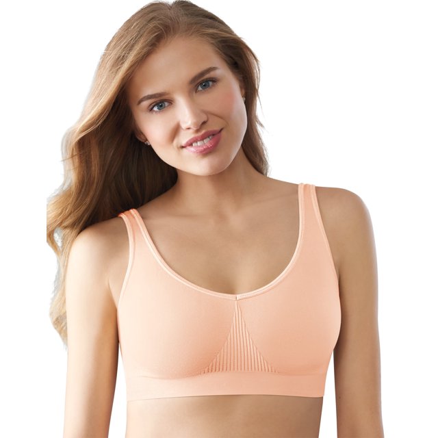 Bali Womens One Smooth All Around Smoothing Bralette, L, Blushing Pink
