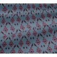thumbnail image 5 of oneOone Viscose Jersey Fabric Argyle Style Ikat Print Fabric BTY 60 Inch Wide, 5 of 5