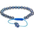 thumbnail image 1 of Bracelet Ajustable Unisexe en Perles Rondes de 6 mm en Quartz Clair Bleu Aqua Naturel, 1 of 3