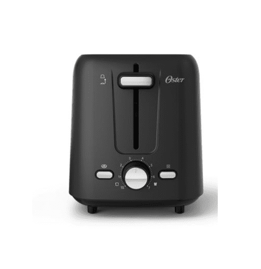 Refurbished Oster 2152445 2-Slice Toaster with Custom Bagel Setting and Extra-Wide Slots, Black
