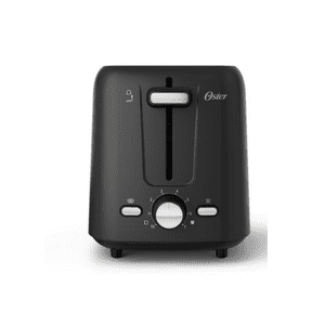 Refurbished Oster 2152445 2-Slice Toaster with Custom Bagel Setting and Extra-Wide Slots, Black
