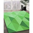 thumbnail image 3 of Ahgly Tapis Rectangulaire Lavable en Machine Intérieur Transitionnel Vert Émeraude, 3 Pieds x 5 Pieds, 3 of 7