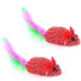 thumbnail image 2 of 2PCS Christmas Mouse Cat Toy Lifelike Fake Feather Cat Toy Pet Cat Mouse Toy, 2 of 10