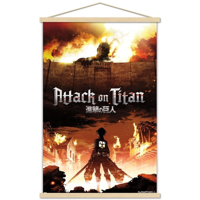 Attack on Titan - Fire Wall Poster, 22.375" x 34"