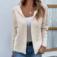 thumbnail image 4 of jsaierl Hooded Cardigans for Women Sweater Long Sleeve Open Front Sweater Loose Tunic Fall Sweaters for Women 2024 Jacket Coat Top Sweater Cardigan for Teen Girls, 4 of 9