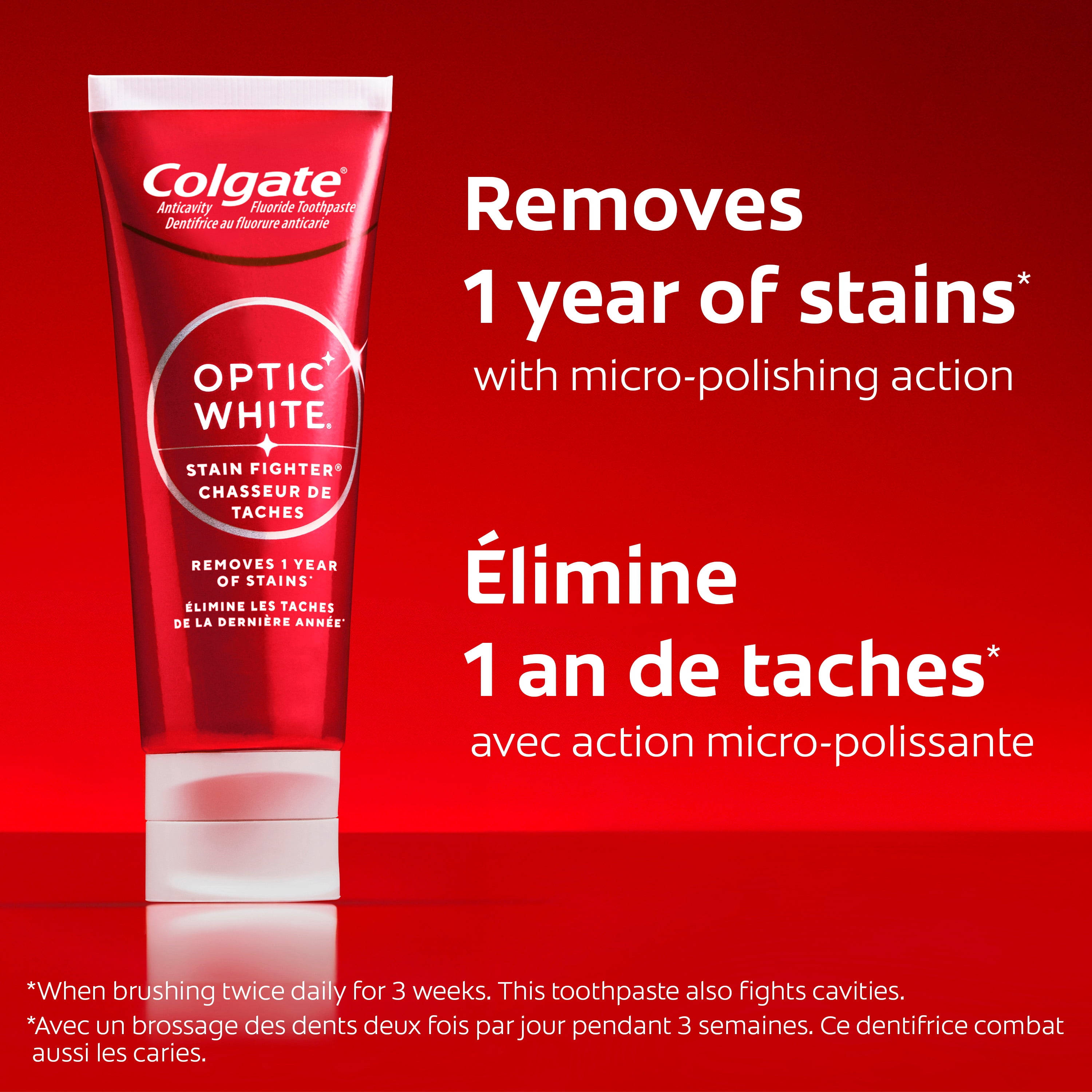 Dentifrice blanchissant Colgate Optic White Stain Fighter Menthe pure, 90 ml