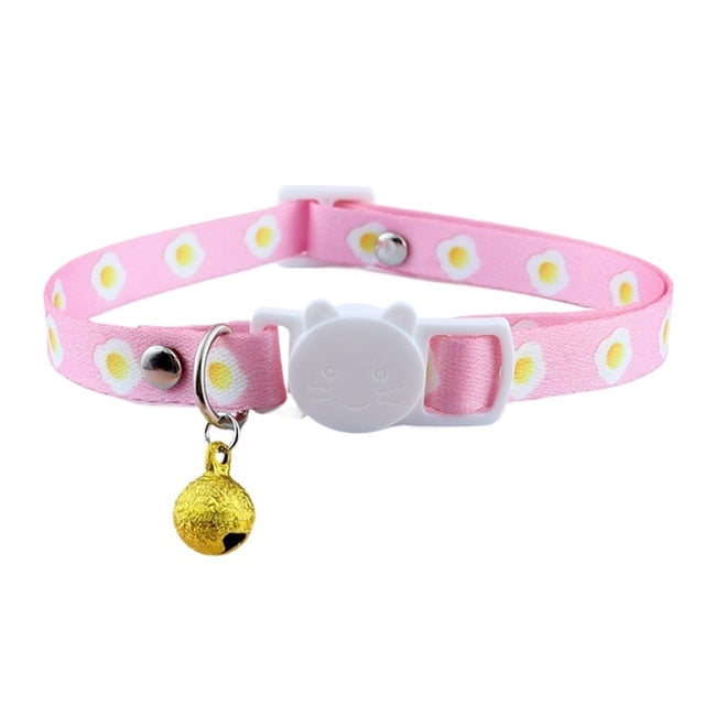 Personalized detachable cat collar with bell, safe quick release kitten collar