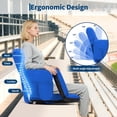 thumbnail image 3 of Garvee 24.5" Wide Stadium Seats with Back Support, 6 Adjustable Angle, Pockets, Cup Holders, Blue, 3 of 7