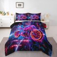 thumbnail image 1 of Erosebridal Dirt Bike Bedding Twin Comforter Set,Neon Motorcycle Down Comforter,Gradient Decor,Reversible,Lightweight,2 Piece, 1 of 7