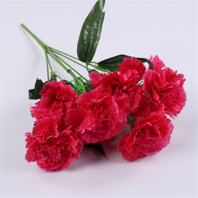 10Head Carnation Artificial Flowers Plastic Fake Plants Home Party Wedding Decor
