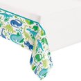 thumbnail image 1 of Blue & Green Dinosaur Plastic Table Cover, 54"x84", 1 of 3