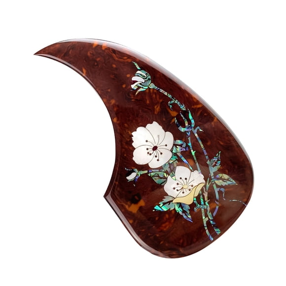 Yeacher High-grade Folk Guitar Pickguard Pick Guard with Decorative Flower Pattern for 40 Inch 41 Inch Acoustic Guitars