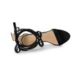 thumbnail image 4 of BLISSFUL STEP Women's Open Toe Stiletto Heeled Lace up Solid Sandals Black 6, 4 of 8