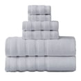 thumbnail image 1 of Hitime Bath Towel Sets of 6 Pieces, 2 Bath Towels 2 Hand Towels 2 Washcloths, 100% Cotton Highly Absorbent Towels for Bathroom, Gym, Hotel - Light Gray, 1 of 11