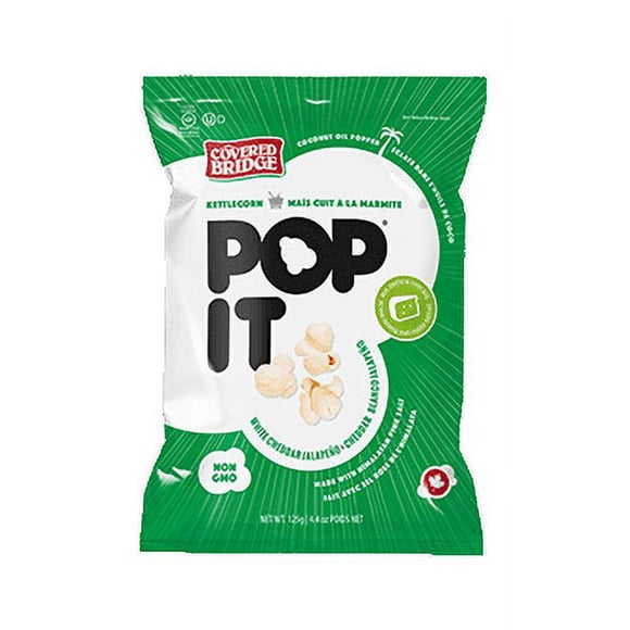 125g Covered Bridge Pop It White Cheddar Jalapeno Popcorn 11 Pack