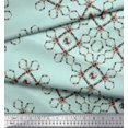 thumbnail image 3 of Soimoi Green Viscose Chiffon Fabric Floral Wreath Geometric Print Sewing Fabric Yard 42 Inch Wide, 3 of 5