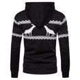 thumbnail image 3 of Cardigan à Capuche Zippé Imprimé Faon de Noël pour Hommes, 3 of 3