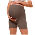 thumbnail image 4 of Women's Maternity Yoga Shorts - Over The Belly Bump Workout Shorts with Full Panel Support for Summer Activities, 4 of 6