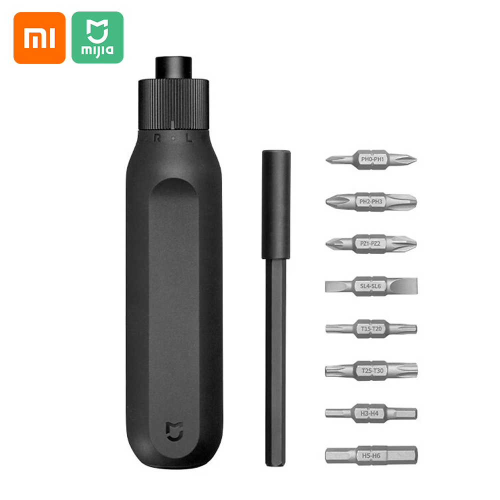 Yeacher Mijia Screwdriver 16 in 1 Ratchet Screwdriver Kit with 8 Dual-head Steel Bits DIY Screw Driver Set Tools For Smart Home Daily Use