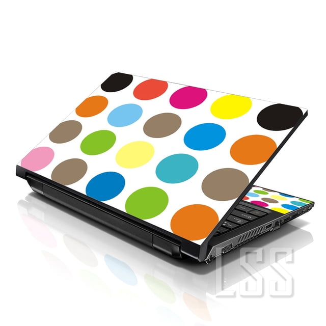 LSS Laptop Skin Sticker Decal Cover Polka Dots Fits 17" to 19" Laptops