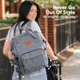 thumbnail image 2 of Baby Diaper Bag Backpack - Large Baby Bag for Boys, Girls, Waterproof Multi Function Travel Diaper Backpack with Changing Pad, Durable Travel Essentials for Moms and Dads (Classic Gray), 2 of 8
