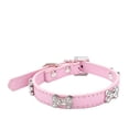 thumbnail image 1 of 2025 Shiny Rhinestone Pet Collar The Dog Store Bone Jewelry Dog Collar Dog Color Light Clip Small And Medium Dog Metal Quick Release Buckle 3/4 Chain, 1 of 8
