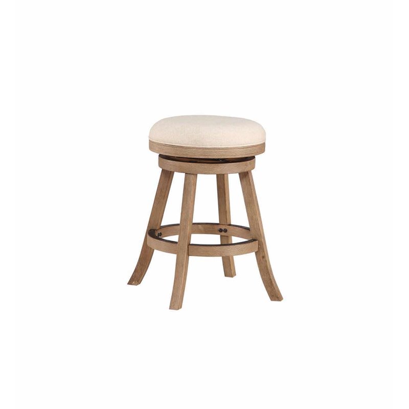 Boraam Fenton Counter Stool in Driftwood Wire-Brush and Ivory