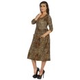 thumbnail image 3 of Phagun Robe Midi d'Été pour Femme Décontractée Ample avec Poches Robe à Encolure Dégagée Robes, 3 of 7