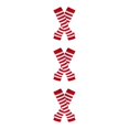thumbnail image 4 of ZheElen Easy To Wear Over Knee Socks Highly Elastic And Durable Soft And Breathable Wide Application Polyester Easy To Match Red and white 3Set, 4 of 6