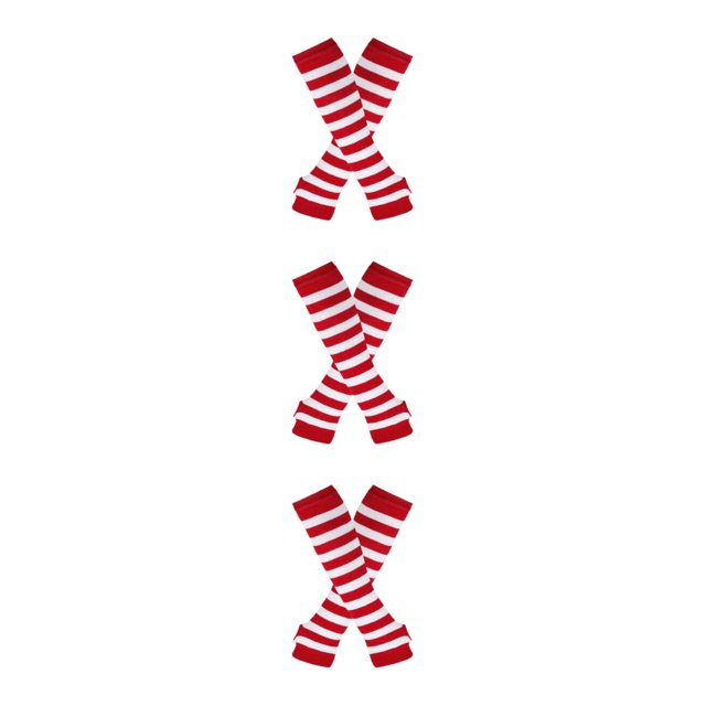 Decodeary Bas Épais Confortables et Faciles à Porter en Polyester Application Grand Rouge et Blanc 3Ensemble