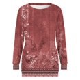 thumbnail image 4 of EQWLJWE Chandails en Molleton pour Femmes en Polaire, Col Rond, Haut Graphique à Fleurs, Manches Longues, Chandail-Over Mignon, Léger, Ample, Costumes d'Halloween en Liquidation, 4 of 5