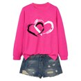 thumbnail image 1 of JAKANYQ T-Shirts pour Femmes Mode Décontractée Col Rond Manches Longues T-Shirt pour Amour Cœur Lettre Couche de Base Confortable et Tendance. pour Usage Quotidien. Tee Respirant, 1 of 3