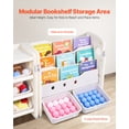 thumbnail image 4 of VEVOR 4-Tier Kids Toy Storage with Bookshelf with 10 Movable Plastic Bins, 4 of 9