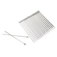 thumbnail image 4 of 22 Pcs Aiguilles à Tricoter 25cm Acier Inoxydable Brillant Grand Application Aiguilles à Tricoter en Métal Ensemble, 4 of 14