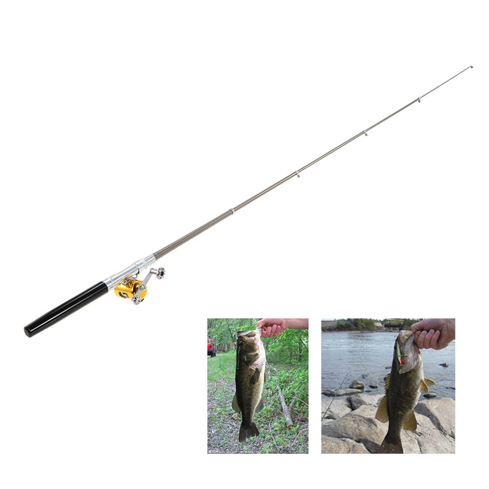 Fishing Rod and Reel Combo, Mini Portable Pocket Telescopic Pole, Surf Casting Rod, for Fishing Enthusiasts, Suitable for Boat, Dam, Ice Fishing