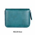 thumbnail image 3 of facefd Coin Purse Men Short Money Bag Change Mini Wallet Pocket Zipper Rfid Blocking Card Holder Cowhide Lady Fashion for Office Pouch Blue, 3 of 8