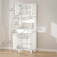 thumbnail image 3 of HOMCOM 71" Kitchen Pantry, Buffet with Hutch, Microwave Stand with Cabinet, 3 of 10