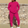 thumbnail image 2 of Timegard Ensembles 2 Pcs pour Femmes Col Ras du Cou Haut à Manches Longues Pantalon de Course Tenues d'Automne Confortables avec Poches, 2 of 6