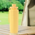 thumbnail image 1 of Outdoor Foldable Sports Water Bottle 600ml - High Temperature Proof Silicone Kettle | Portable Collapsible Design for Camping, Hiking, Sports | With Durable Lifting Rope | Leakproof | Sky Blue, 1 of 6