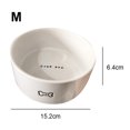 thumbnail image 2 of Ceramic dog bowl, pet bowl, white, 2 of 5