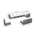 thumbnail image 3 of vidaXL 9 Piece Garden Lounge Set with Cushions Poly Rattan Brown, 3 of 4