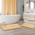 thumbnail image 1 of Set of 2 Large Clara Clark Bath Mat Bathroom Rug - Absorbent Memory Foam Bath Rugs - Non-Slip, Thick, Cozy Velvet Feel Microfiber Bathrug, Plush Shower, Toilet- Floor Bathmats Carpet - Cream - 20"x32", 1 of 6