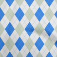 thumbnail image 1 of oneOone Silk Tabby Blue Fabric Check Argyle Craft Projects Decor Fabric Printed By The Yard 42 Inch Wide, 1 of 4