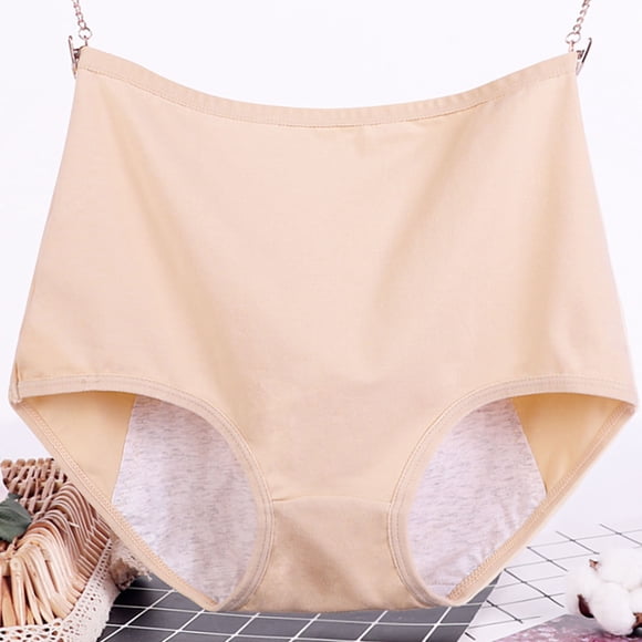 EGNMCR Women's Cotton Underwear, High Waist Breathable Briefs, Soft Underpants Women's High Waisted Soft Breathable Panties Stretch Briefs Seamless Ladies Briefs Women Underwear