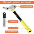 thumbnail image 2 of Glass Scraper, Paint Scraper with 20 Blades, Hob Scraper with Knock-out Function, Long Handled Griddle Scraper for Induction Hob, Cleaning, Windows, Tiles, 2 of 5