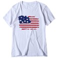thumbnail image 4 of SMihono Hauts pour Femmes Été Décontracté Chic Femmes Décontracté Été Imprimé Manches Courtes Col Rond T-Shirt Ample Blouse Hauts T-Shirt Oversize pour Femmes 2023, 4 of 4