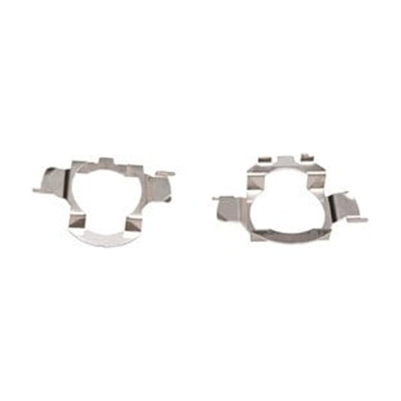 ODX Lighting Headlight Bulb Retainer BRACKET-LHS-05 Plastic; Silver; For Use With H7 Bulbs; Set Of 2