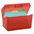 thumbnail image 1 of 1 Pc Index Card Box - Index Card Holder Notecard Box Recipe Card Box Plastic Storage Organizer for Filling Index Cards, Note cards, Flashcards, Recipes and Addresses, 1 of 8