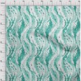 thumbnail image 4 of oneOone Cotton Flex Turquoise Green Fabric Abstract Sewing Material Print Fabric By The Yard 40 Inch Wide, 4 of 4